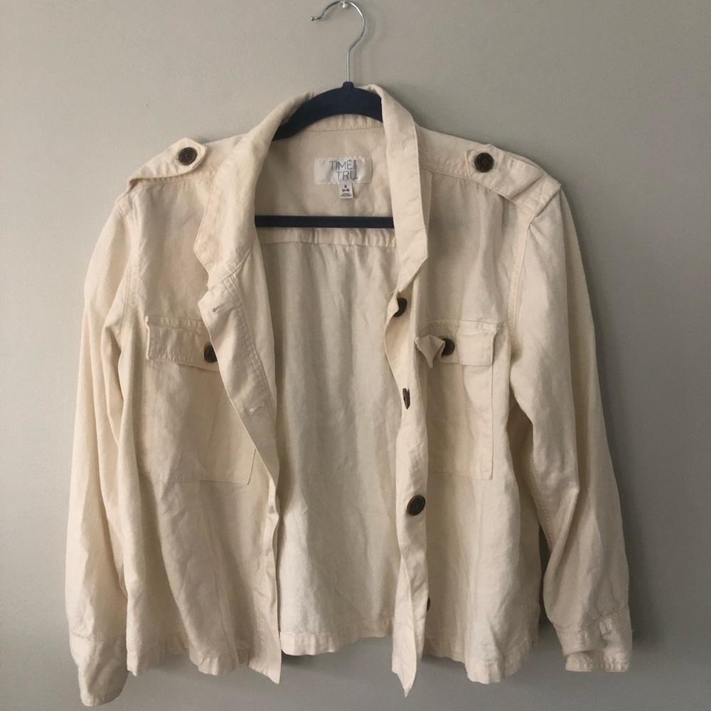 Time and True cream jacket